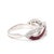 Stones: diamonds, 19 stones round brilliant cut 1.6 mm approximately .30 total carats F-G color, VS2-SI1 clarity ruby, 16...