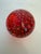 Whitefriars Glass French Vintage Red Bubble Paperweight in Murano Style For Sale - Image 4 of 4