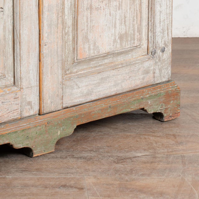 19th Century Swedish Original Hand-Painted Pine Sideboard Buffet Cabinet For Sale - Image 18 of 18