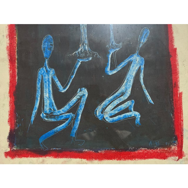 1990s Italian Mixed Media "Senza Titolo" by Antonio Pieri 1997 For Sale - Image 5 of 7
