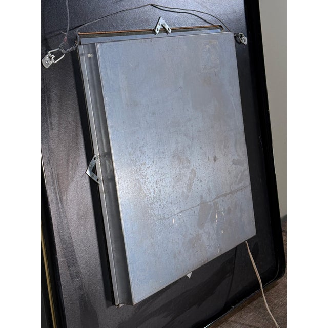 Vintage c.1970's/80's Infinity Mirror Wall Light in Matte Black For Sale - Image 11 of 12