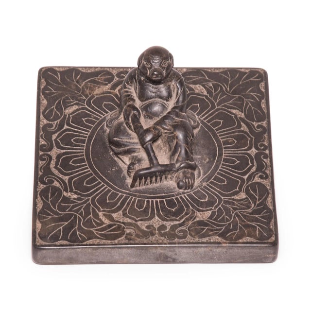 Chinese Stone Shoemaker's Weight With Zhu Bajie, C. 1850 For Sale In Chicago - Image 6 of 6