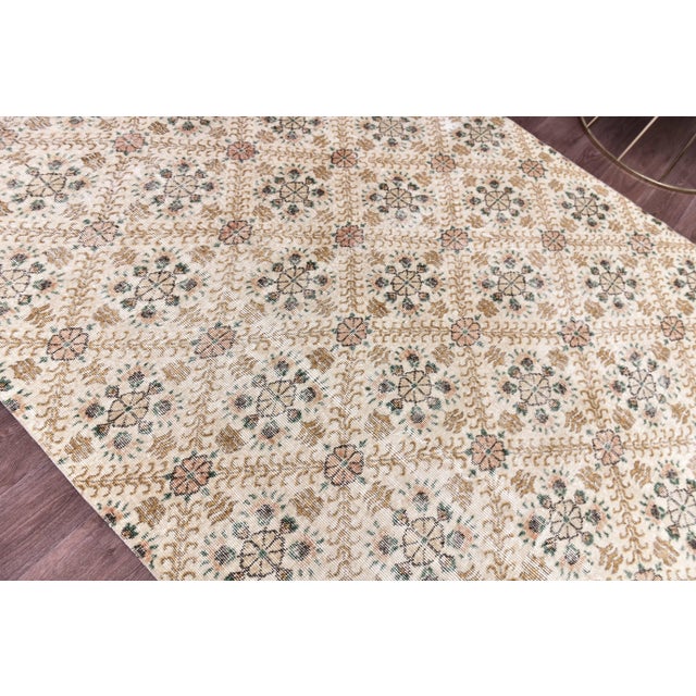 Vintage Turkish Rug in Wool For Sale - Image 5 of 11