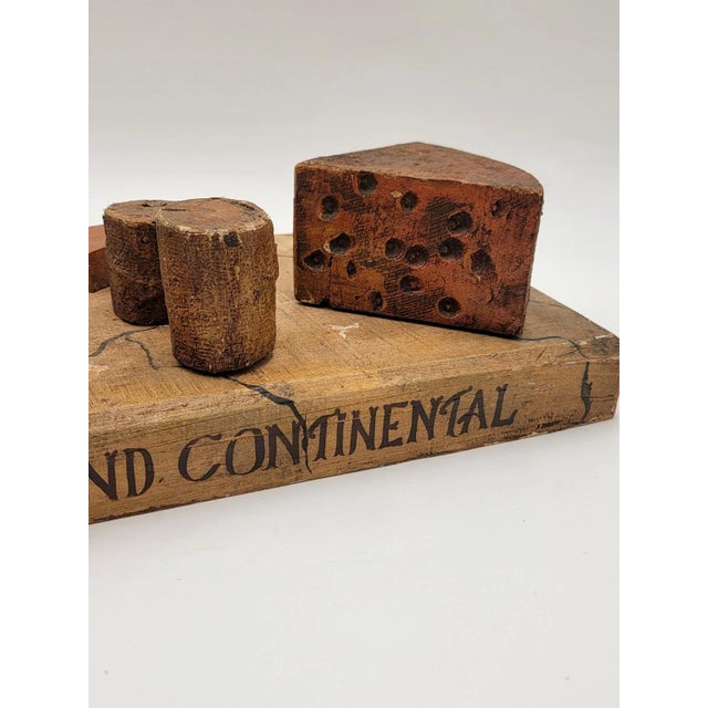 Wood Antique 19th C One Of A Kind English & Continental Wooden Cheese Display Board. For Sale - Image 7 of 16