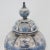 Vintage Hand-Painted Blue & White Tole Ginger Jar With Floral Motifs – Lidded Decorative Vase For Sale In New York - Image 6 of 11