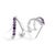 Contemporary Amethyst Dainty Curved Studs, Febraury Birthstone Jewelry - A Pair For Sale - Image 3 of 3