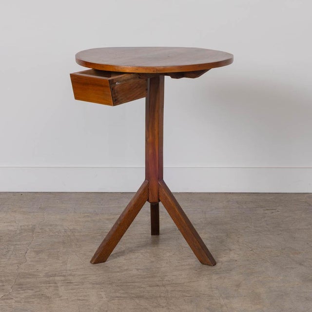 1950s 1950s French Wood Side Table For Sale - Image 5 of 12