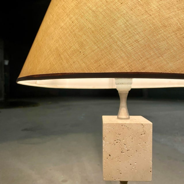 Beige Vintage Travertine Desk Lamp, 1960s For Sale - Image 8 of 9