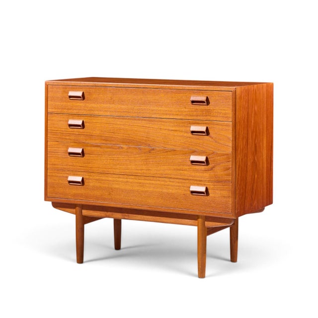Brown Børge Mogensen Mid Century Danish Modern Teak and Oak Chest of Drawers - Pair For Sale - Image 8 of 11