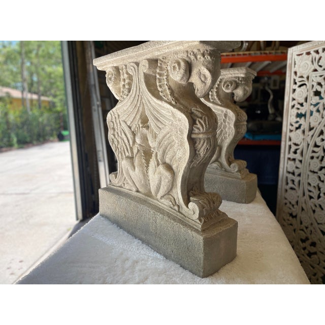 Traditional 1960s Pair of Neoclassical Revival Style Pedestals for Dining Table For Sale - Image 3 of 12