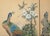 Wood Circa 1970s Chinoiserie Style Painted Silk Screen "Peacock and Magnolia" For Sale - Image 7 of 18
