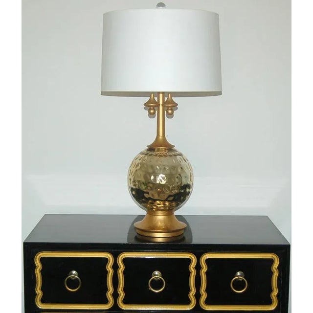 Gold Mercury Glass Table Lamps Gold For Sale - Image 8 of 9