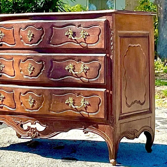 Wood Antique Regency 19th Century Carved French Chest of Drawers For Sale - Image 7 of 14