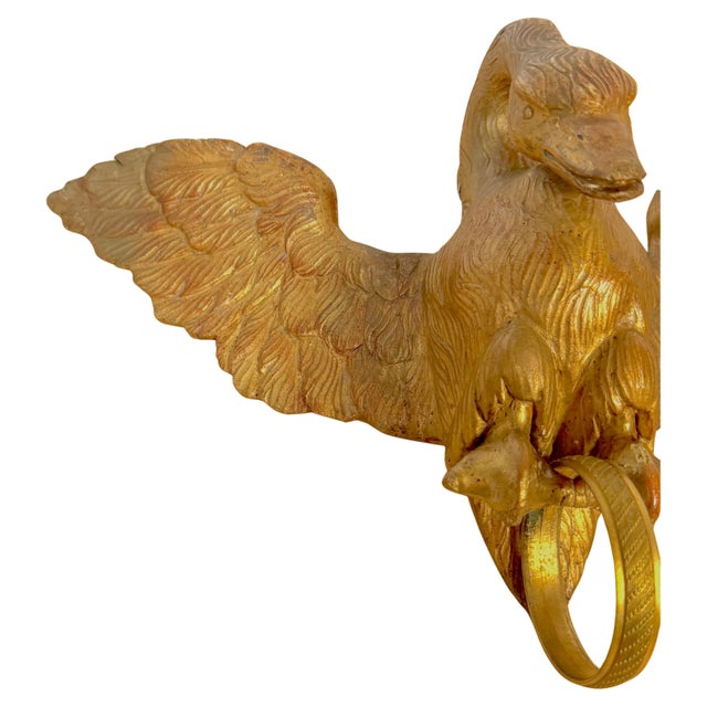 19th C. French Giltwood, Ormolu Swan Bed Corona, Circle Desmalter/ Krieger For Sale - Image 14 of 18
