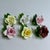 Boxed Set of Six Hand Made Radnor Staffordshire England Bone China Rose Place Name Card Holders, Circa 1950. Featuring...