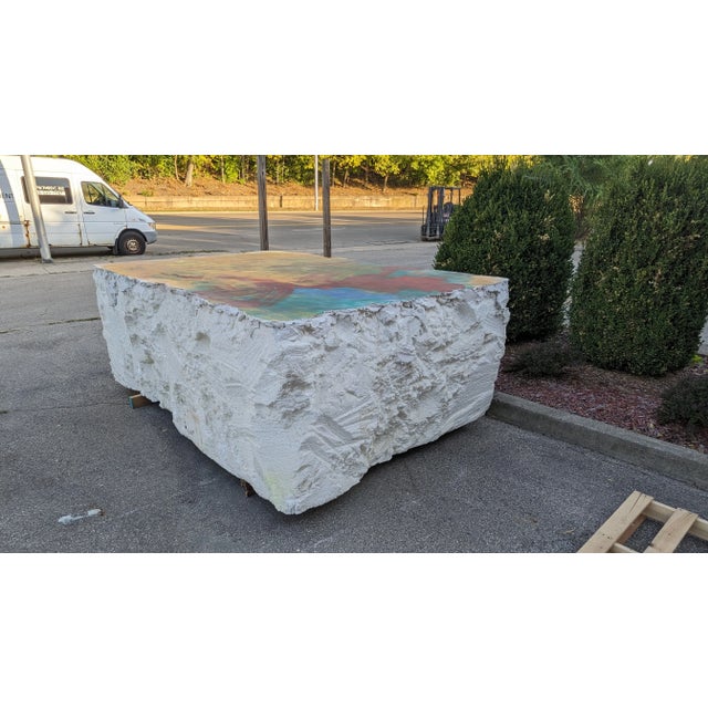 Monumental James Hyde Fresco on Styrofoam Abstract Modern Painting Installation Art 9' For Sale - Image 9 of 12