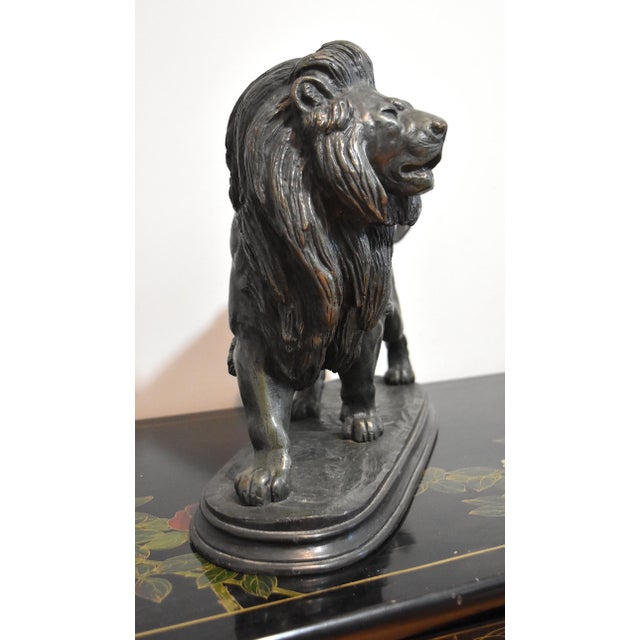 Metal Late 19th Century French Bronze Sculpture of a Lion by Paul Édouard Delabrierre For Sale - Image 7 of 17
