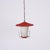 Mid-Century Italian Round Opaline Glass and Brass Red Lantern Chandelier, 1950s For Sale - Image 11 of 18