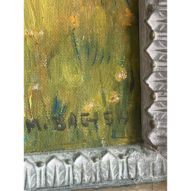 Impressionist Mid 20th Century Impressionist Style Figurative Female Nude in a Field of Flowers Painting, Framed For Sale - Image 3 of 6