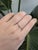 Contemporary Dainty Santa Maria Aquamarine Ring W Natural Diamond Accents in 14k Rose Gold, Size 6.75 For Sale - Image 3 of 8