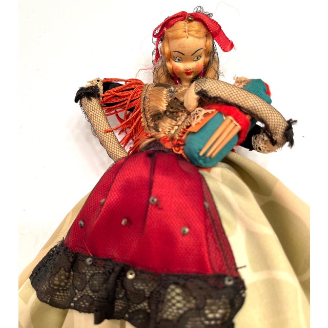 1960s Vintage Handcrafted Roldan Klumpe Spanish Folk Pair of Dolls For Sale - Image 5 of 12