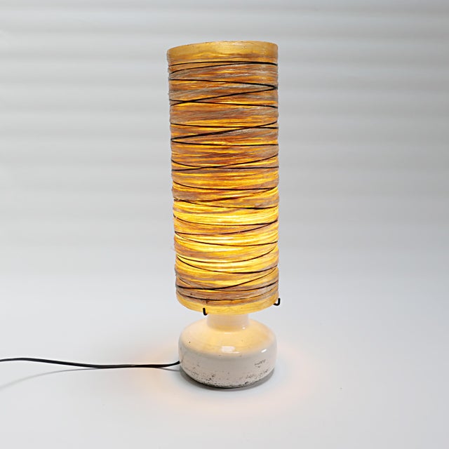 Vintage Ceramic, Resin and Fiberglass Lamp from Accolay For Sale - Image 4 of 9