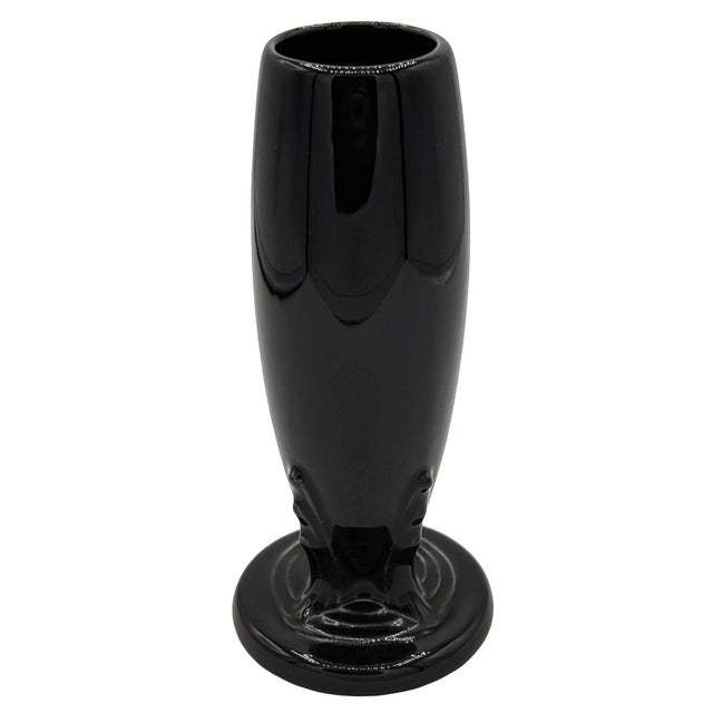 Original 6"Tall black colored Neo Art Deco style bud vase by Fiesta Ware in 1986. The vase features a beautifully detailed...