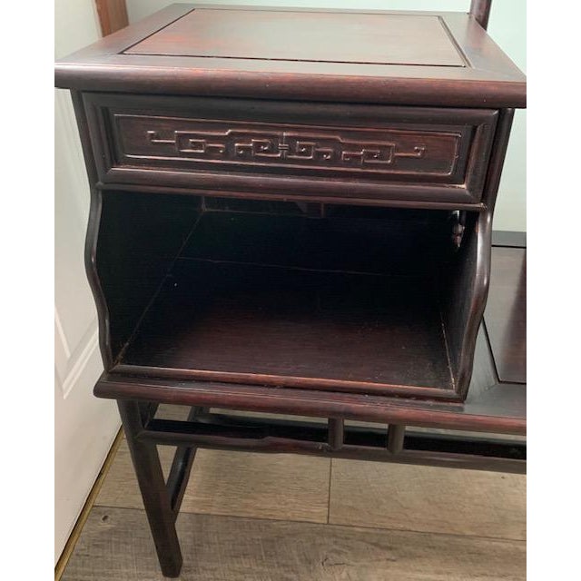 Antique Chinese Hand Carved Solid Rosewood Telephone Table Chairish