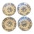 Mid 20th Century Set of 4 Blue & White Salad/Dessert Dishes For Sale