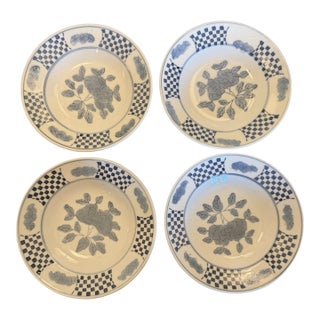 Set of Blue-and-White Patterned Porcelain Side Dishes or Bowls For Sale