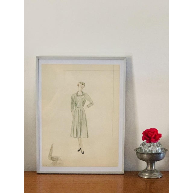 Berthe Duquaine, Figurative Composition, 1950s, Pencil on Paper For Sale - Image 18 of 18