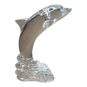 Exquisite Waterford Dolphin on Wave Crest Figurine