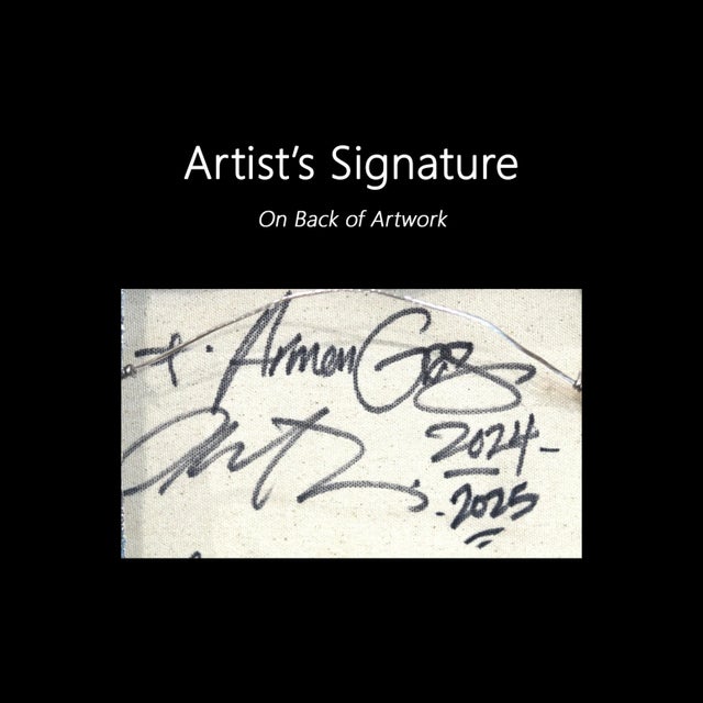 Spacetense - Abstract Cosmic Colorful Lively Optical Illusion Original Artwork by Armen Ges For Sale - Image 9 of 9