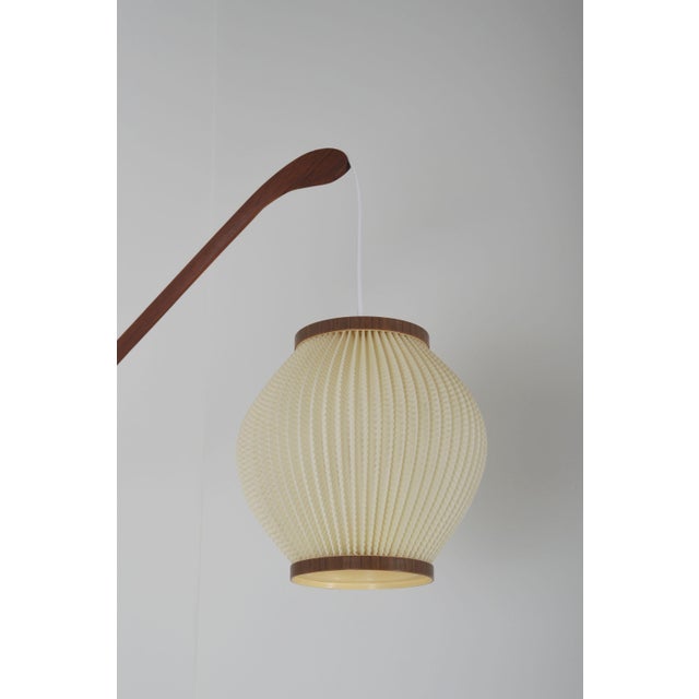 Danish Teak Wall Lamp with Pearl Shade, 1960s For Sale - Image 9 of 10