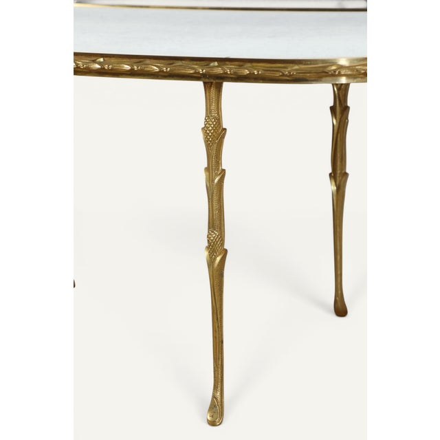 Coffee Table in Gilt Bronze and Aged Mirror from Baguès, 1950s For Sale - Image 13 of 18