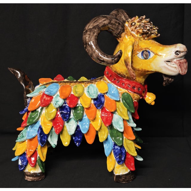 Ceramic Goat from Vietri, 1960s For Sale - Image 4 of 12