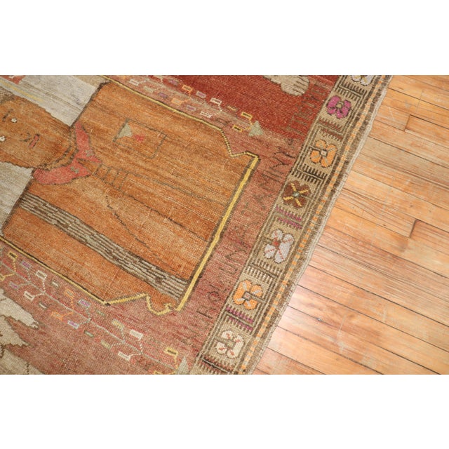 Vintage Zabihi Collection Pictorial Animal Motif Turkish Rug - 5'2" x 9' For Sale - Image 4 of 12