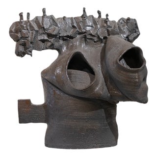 Brutalist Artistic Terracotta Piece, 20th Century For Sale