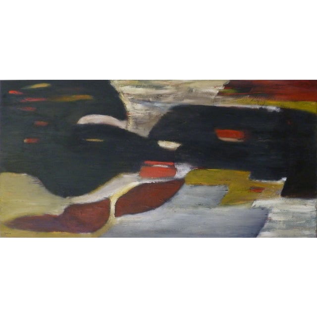 "Smiling at Night" Abstract Oil and Acrylic Painting by Scott Spencer For Sale