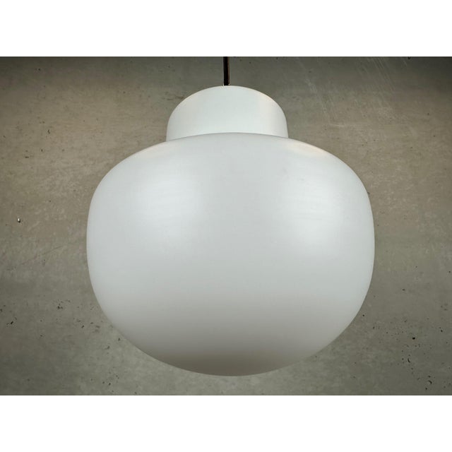 Vintage Opaline Mushroom Pendant Lamp from Peill & Putzler, 1970s For Sale - Image 3 of 9