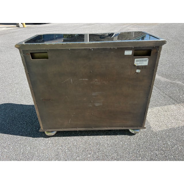 Glass Serpentine Front Mirrored Chest of Drawers For Sale - Image 7 of 12