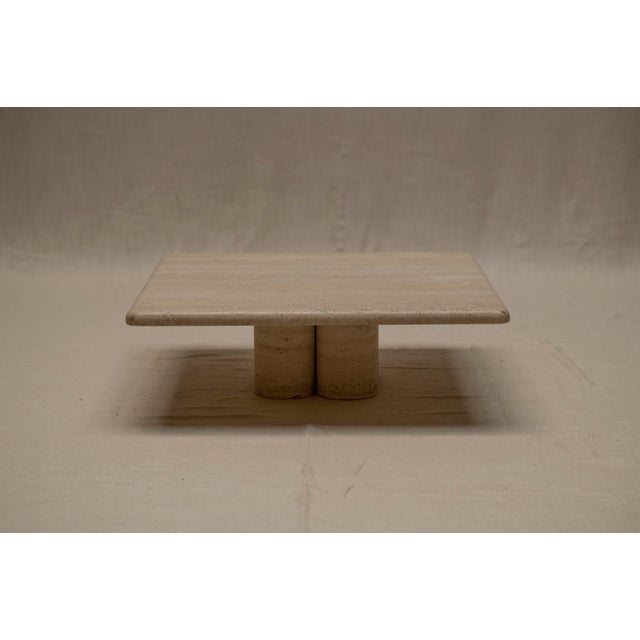Beige Vintage Travertine Coffee Table by Mario Bellini for Cassina, 1970s For Sale - Image 8 of 14