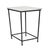 2020s Modern Marble & Iron Diamond Side Table For Sale - Image 5 of 7