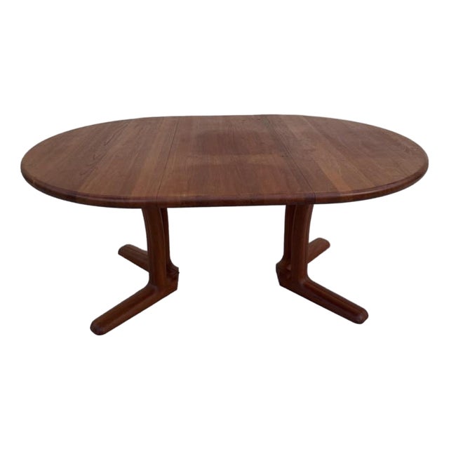 1970s Dyrlund Solid Teak Extendable Dining Table – Danish Modern Design For Sale