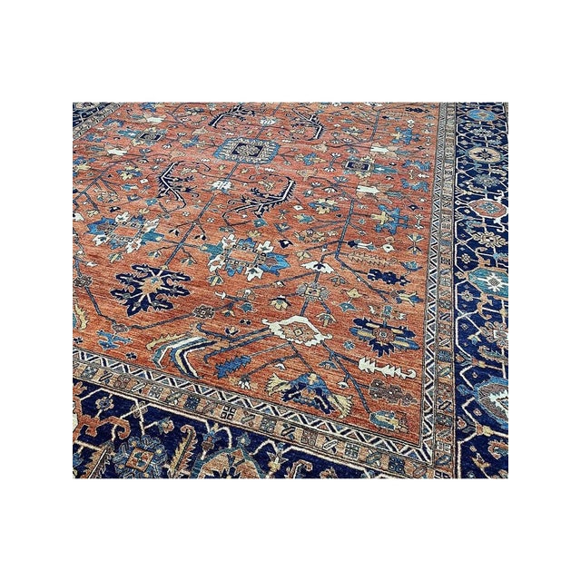 1990s 1990s Handwoven Persian Serapi Style Area Rug 12x15 For Sale - Image 5 of 9