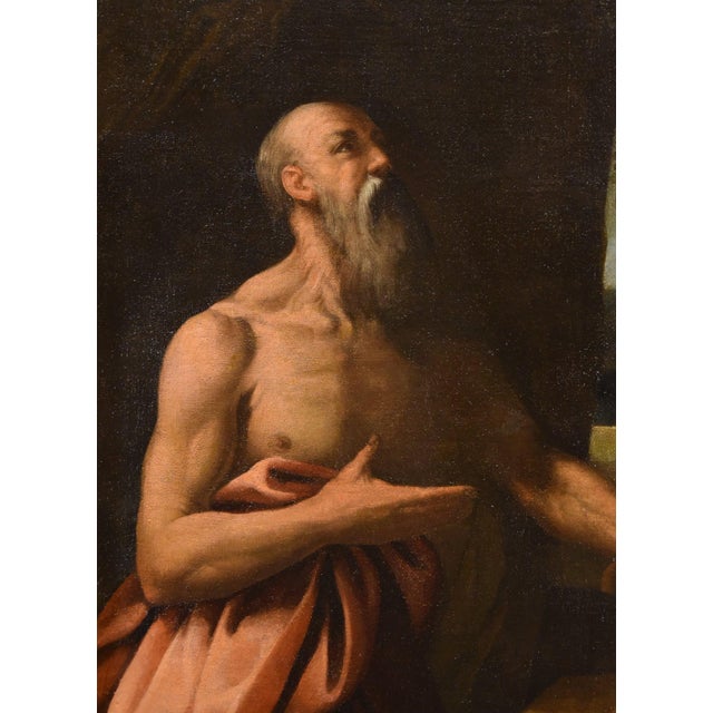 Baroque Workshop of Alessandro Bonvicino / Il Moretto, Saint Jerome, 1550, Oil on Canvas For Sale - Image 3 of 16