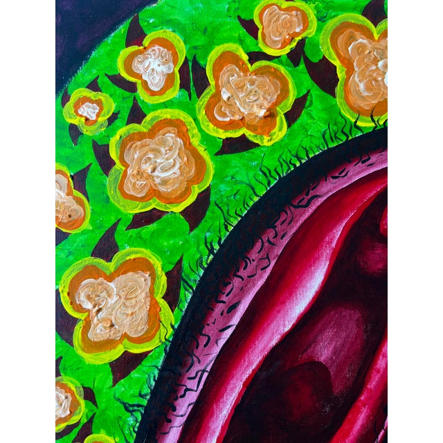 Abstract "Female (Obinrin)", Acrylic on Canvas Painting, 2023 For Sale - Image 3 of 3