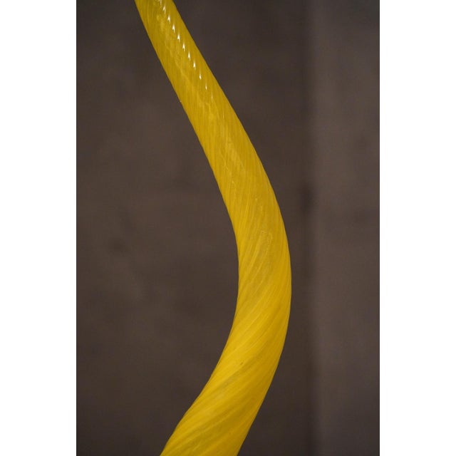 1960s Yellow Murano Glass and Brass Pendant, 1960 For Sale - Image 5 of 11