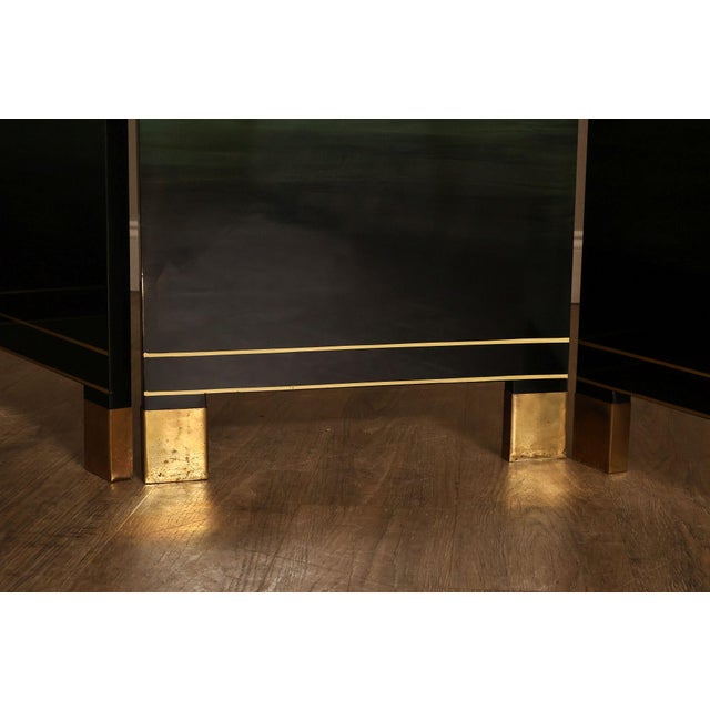 Japanese Style Hand Painted Lacquered Six-Panel Room Divider For Sale - Image 9 of 18