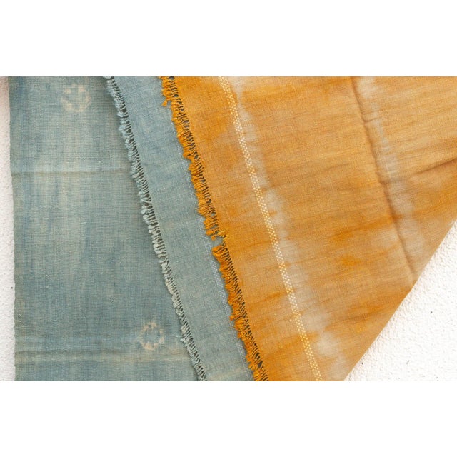 Organic Peace Silk Throw, Indigo Horizon For Sale - Image 4 of 7